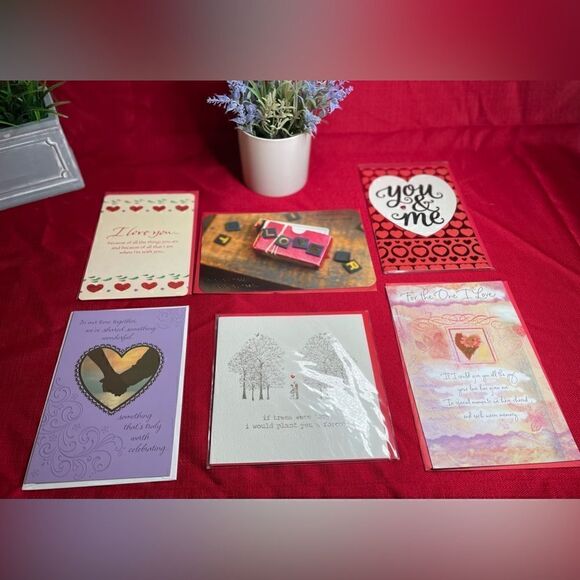 6 NEW Valentine’s Day Cards Love, You & Me, One I Love NWT Envelope Included NWT - Picture 1 of 13